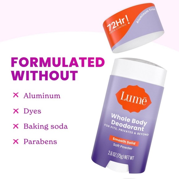 Lume Whole Body Deodorant - Smooth Solid Soft Powder - Picture 7 of 8